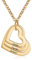 kaululu Halskette Damen Personalisiertes Kette mit Namen Namenskette mit Herz Edelstahl Silber 925 Anhänger für Mama Frauen Muttertagsgeschenk Personalisierter Schmuck (Gold-3 Name)