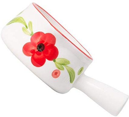 - Pentola in ceramica smaltata per latte, con manico e manico