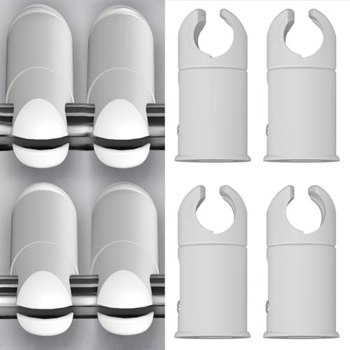 Soportes de abrazadera para radiador de toallero calefactado, planos y curvados (blanco, ancho de tubo de 22 mm)