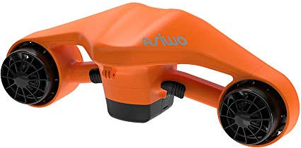 Asiwo Unterwasserscooter Tauchscooter mit Action Kamera Halterung, Seascooter mit Doppelmotor für Tauchen Schwimmen Schnorcheln Abenteuer und Fischen jagen (Orange)