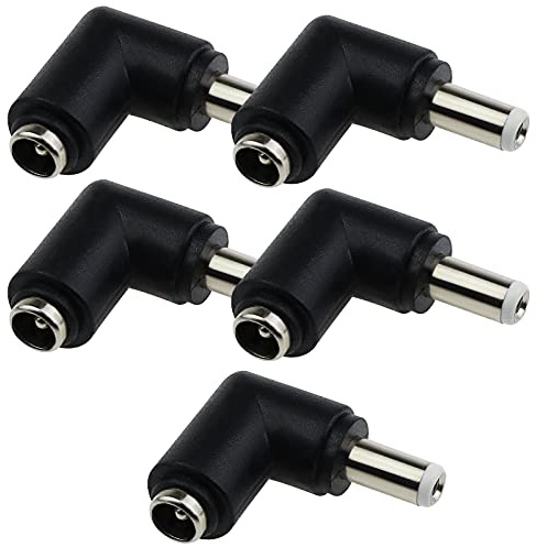 eMagTech Netzteil Adapter Stromstecker DC-Netzteil, 5,5 x 2,1 mm Buchse auf 5,5 x 2,5 mm Stecker, 5 Stück