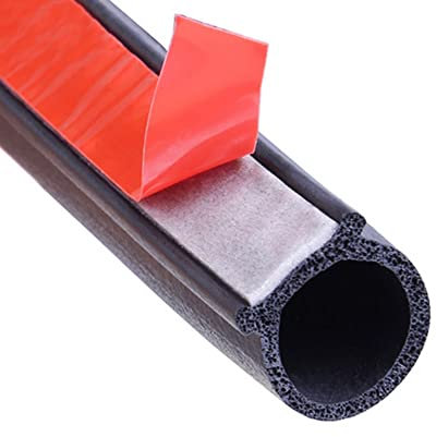 ETOPARS Autotürdichtung Autotür Türdichtung Gummidichtung Länge 4M Gummiprofil Kantenschutz Selbstklebend Wasserdicht Türschutz Klein D Förmig 10mm x 8mm