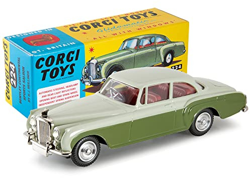 Corgi Toys Model Club 224 - Bentley Continental Sports Saloon, Green,silver,black