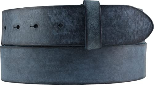 BELTINGER Wechselgürtel aus weichem Vollrindleder Used-Look ohne Schnalle 4 cm | Druckknopf-Gürtel für Damen Herren 40mm | Vintage-Look