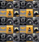 Batman Poster Collage - Batman Baumwollstoff Meterware 110 cm breit (100% Baumwolle, echter Lizenzstoff, ideal zum Basteln, Quilten, Nähen)