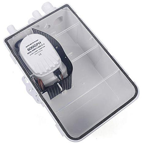 600GPH 12V Automatische Duschwannen Boot Pumpensystem Haushaltspumpe Wasserpumpe Badpumpe Duschtasse Shower Pumpe mit Schwimmerschalter für Yachten Wohnmobil