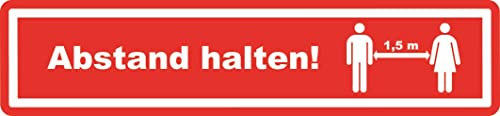 U24 Aufkleber Abstand halten 27 x 6 cm Autoaufkleber Sticker