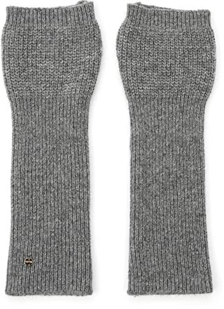 UNDERCONTROL Gold Label Kaschmir-Wollmischung, gestrickt, weich, mit Daumenloch, fingerlos, für Damen, SMS-Armwärmer, Handy-Fäustlinge, Korea (GRAU)