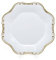 Nataluna 1 Sottopiatto 33 cm Bianco con Bordi Oro