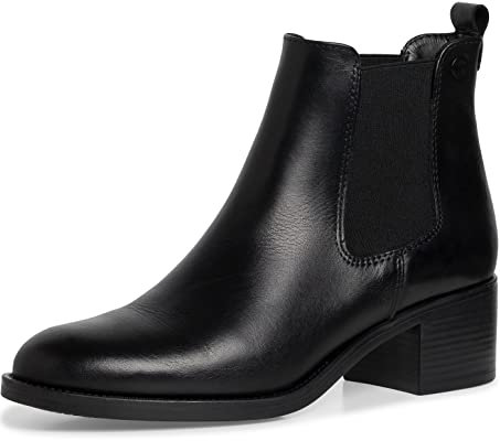 Tamaris Damen Chelsea Boots, Frauen Stiefeletten,TOUCHit-Fußbett,hoch,Boots,Stiefel,Bootee,Booties,halbstiefel,Kurzstiefel,Black,38 EU