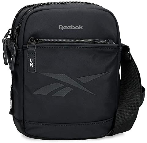Reebok Newport Umhängetasche zwei Fächer schwarz 17x22x7,5 cm Polyester