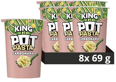 Pot Pasta King Creamy Carbonara instant hot snack from the nation's favourite instant noodle brand* quick snacks for when you need filling up 8x 69 g