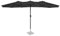 VONROC Parasol Iseo Noir 460x270cm - Parasol Double Premium - Installation Facile avec Manivelle - Protection UPF 50+ - Housse Incluse - Idéal pour Terrasse et Jardin