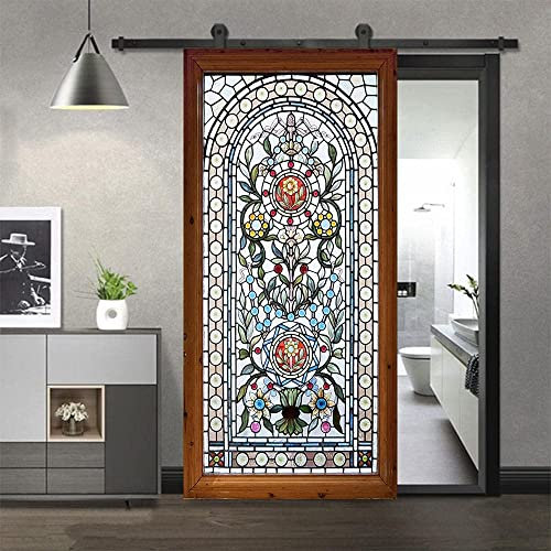 3D Innentür Türposter Türtapete Türaufkleber 95 X 215 Cm Braunes Retro-Muster Selbstklebend Türfolie Poster Tapete Wandtattoo Tür Wandbild Aufkleber Schlafzimmer Bad Büro Hause Deko