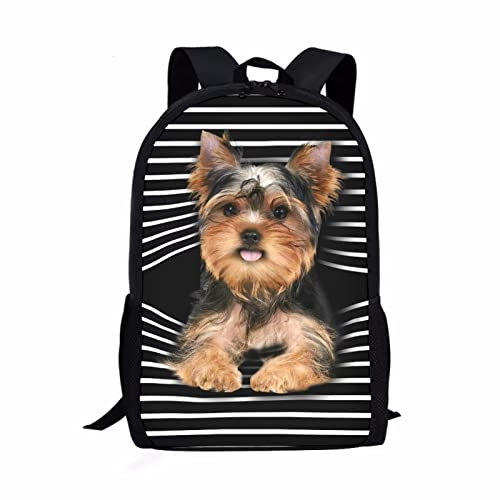 xixirimido Kinder-Schulrucksack für Jungen und Mädchen, Schulterrucksack, Tagesrucksack, Hund Yorkshire Terrier, Einheitsgröße, Lässiger Tagesrucksack