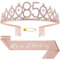 85th Kristallkrone mit Strasskamm Geburtstagskrone Erwachsene Schärpe Tiara Mädchen Prinzessin Krone Damen Geburtstag Hut Der Geburtstag Muttertag Diadem Hochzeit Abschlussball Dekorationen für Frauen