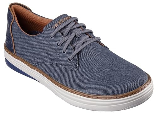 Skechers Men's Hyland Ratner Casual Shoes, Navy Canvas, 12 UK