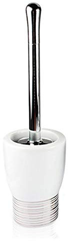 HASMI Escobilla Cepillo de Inodoro Europeo Creativo Rayas Doradas y Plateadas con Base Cepillo de Inodoro Juego de cepillos de Limpieza for baño doméstico Escobilla de Baño (Color : A)