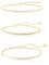 Made by Nami Herren Armband Set aus Edelstahl Silber/Gold • 2x Minimalistisches Armband Herren • Armbänder für Herren • Silberarmband Männer • Filigrane Cuban Link Chain Armkette (3er Set Gold)