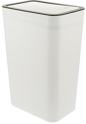 SEWACC Bote de basura para cocina y baño con tapa y cubo de almacenamiento tipo prensa con ranuras (con estampado de ciervo) 1 pieza cubo de basura pequeño botes papelera de cocina