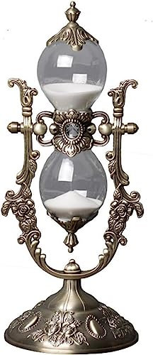 Températeur de sable, minuteur de douche, horloge Sablier, sablier 15/30 minutes, sablier rotatif à 360 ° avec sable, sablier en verre de sable blanc, for la décoration de la maison ( Color : 30 minut