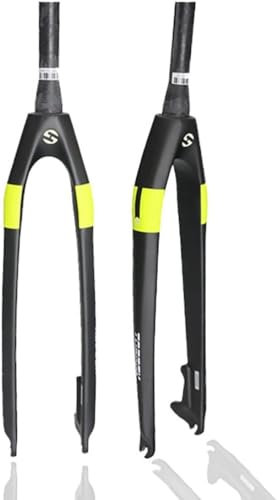 Forcella Rigida MTB In Fibra Di Carbonio 26'' 27.5'' 29'' Forcella Rigida Freno A Disco Forcella Anteriore A Sgancio Rapido 9Mm Tubo Sterzo Conico 1-1/2'' A,26in