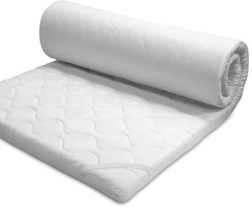 KingTOPPER 140x200cm - Microfaser Topper mit 4 Anti-Rutsch-Ecklaschen - Maschinenwaschbar - Hypoallergene Matratzentopper (140 x 200 x 4 cm)