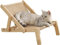 Iordan Silla elevada para gatos, rascador de sisal de madera para mascotas, silla elevada para mascotas, plegable para interiores, condominio rascador de gatitos, silla de playa portátil para gatos