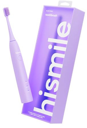 Hismile Electric Toothbrush, 3 Brushing Modes, Smart Timer, Rechargeable, Soft-Tapered Bristles, Mode Memory (Purple)