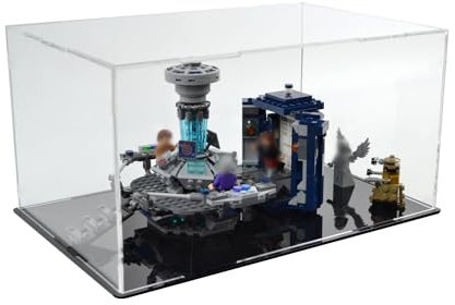 icuanuty Acryl Vitrine für Lego 21304 Ideas Doctor Who, Staubgeschützte Aufbewahrung und Organisation Vitrine für Lego Modell, Größe: 31x20x21 cm(Nur Vitrine )