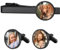 Custom4U Personalisierte Krawattennadel&Manschettenknöpfe Set Schwarz mit Fotogravur Edelstahl Krawattenklammer Herren 2x Cufflinks Business-Stil Krawattenklammern Tie Clips