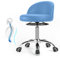 Rollhocker，Drehhocker mit Rollen，Arbeitshocker mit Rückenlehne，Schreibtischhocker Höhenverstellbar für Massage Office Home Salon Hocker Stuhl barhocker küchenhocker hocker höhenverstellbar (Blau)