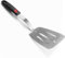 XiaoZu Stainless Steel Flexible Spatula Turner, Thin Metal Slotted Spatula for Cast Iron Skillet, Thin Blade and Heat Resistant Silicone Handle (Slotted Large)
