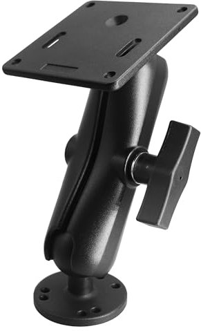 WINDFRD Aluminum 1.5 Ball Industrial Monitor Mount with VESA Plate, 75x75 mm, Television Holder for Truck, 360° Rotatable, Compatible with Ram Mount, iBOLT and More C Size Accessories