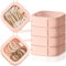 Haargummi Organizer Box,4 Stück Tragbarer Reise-Qtip-Halter, Mini Aufbewahrungsbox für Wattepads, Tupfer, Zahnseide, Haarnadeln, Schmuck, Haargummi-Accessoires, Ringe, Ohrringe, Halskette (Pink)