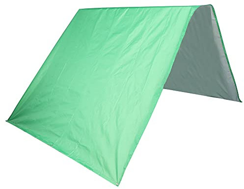 Tenda parasole per piscina 1x226 cm, piscina con tettoia parasole, quattro angoli fissati con fibbie, tendalino parasole esterno per escursionismo, campeggio, zaino in spalla (Green)