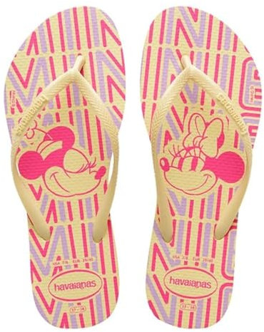 Havaianas - Slim Disney Stylish, Comfortable, Lightweight, and Stylish Flip-Flops, Disney Designs, Thin Straps & Non-Slip Sole, Women