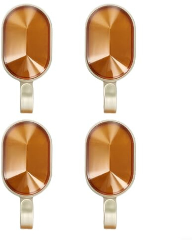 Starke und selbstklebende Haken für Badezimmer und Zuhause, 4 Stück (orange)