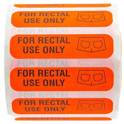 Rectal Use Only Stickers, Use First Stickers, Rectal Label Prank Stickers, Fluorescent Stickers, Adhesive Sticker, 500-pack for Multiple Uses Waterproof for Adults