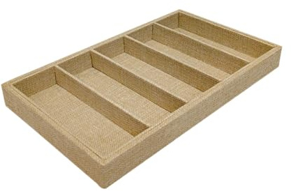 Vassoio espositivo per Occhiali Vassoio per Scatola di Occhiali, Porta Orologi, 5 Slot, Vassoio espositivo Multiuso per Occhiali, MDF Color Cachi