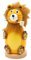 Dekohelden24 Holz Räuchermann, Räucherfigur, Räuchermännchen als Löwe mit Fellmähne und Tatzen im Braunton, Größe: L/B/H 8 x 8 x 12 cm.