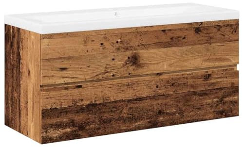 vidaXL Mobile Bagno con Lavabo Integrato Legno Antico, Mobile lavandino Bagno, Mobile Bagno vanità, Mobile lavabo per Bagno