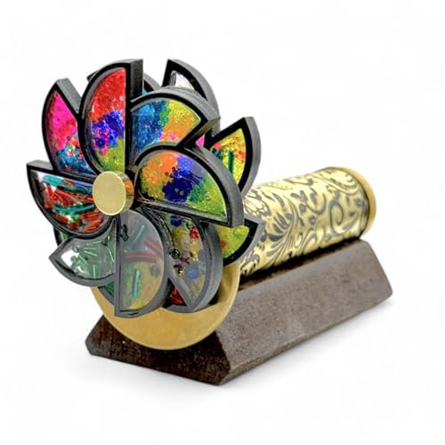 AL QAYIM Kaleidoskop für Erwachsene, einzigartiges Geschenk für Sie und Ihn, perfekt für Weihnachten und besondere Anlässe (große Blume)