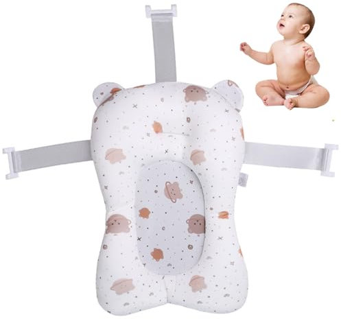 Support de bain pour bébé doux et confortable - Antidérapant - Réglable - Facile à nettoyer - Fournitures de salle de bain pour nouveau-né et enfant
