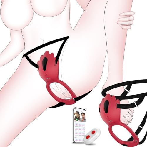 Sexspielzeug für Erwachsene, tragbarer Slip-Vibrator, weibliches Sexspielzeug mit 9 Vibrationsmodi, vibrierender Penisring, Klitorisstimulator, Paar-Sexspielzeug mit App und Fernbedienung, Vibratoren