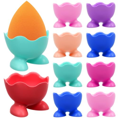 Garneck Süßes 6er Set Silikon Eierbecher Für – Lustige Und Bunte Eierhalter Mit Kleinen Füßen - Perfekt Für Gekochte Eier - Ideal Für Zuhause Und Die Küche