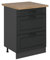 Vicco Mueble bajo de Cocina R-Line, Antracita casa de Campo, 60 cm con cajones, ET Roble