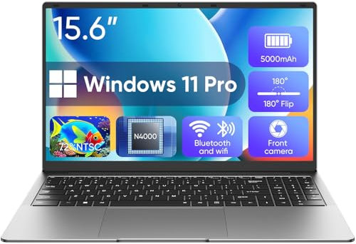 EYY 15.6 Laptop Computer, Laptops with 8GB RAM 256GB SSD, 100% sRGB Screen, Celeron N4000 Processor(up to 2.6GHz) Notebook, Ms Office 2024丨Dual Band WiFi丨BT 4.2丨HDMI丨Windows 11 Pro丨Long Battery Life