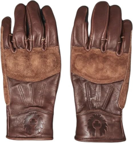 Belstaff Clinch wasserdichte Motorrad Handschuhe, braun, XL