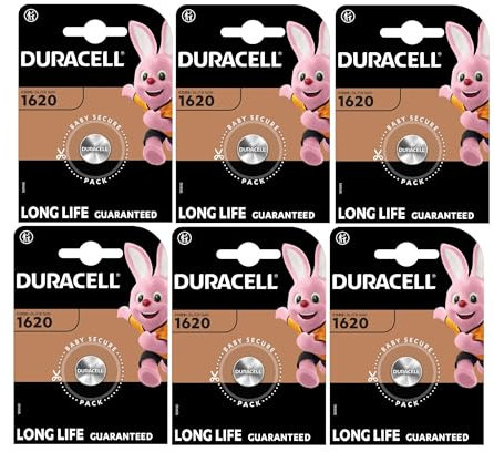 6 x Duracell 1620 (6 Blister à 1 Batterie) 6 Batterien (CR1620)